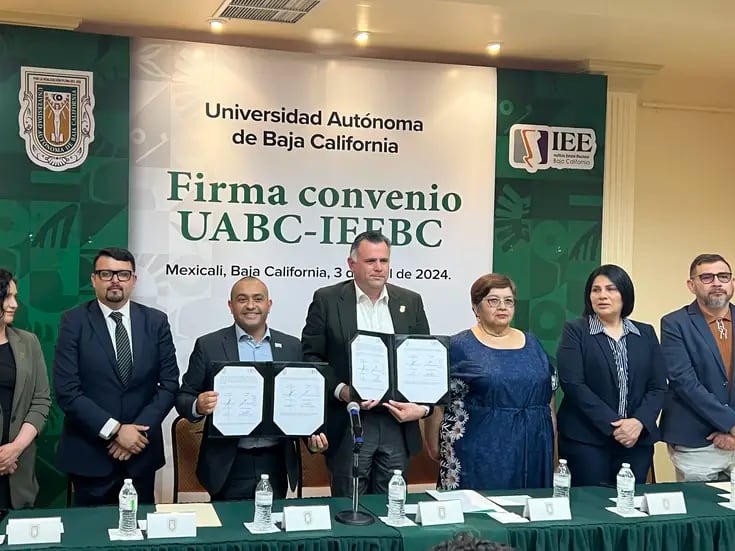 Firman convenio Ieebc y UABC para realizar en conjunto los debates municipales