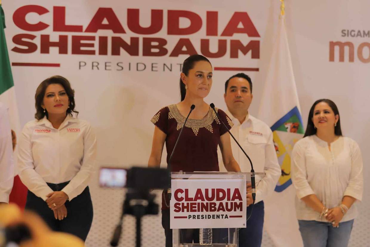 La candidata a la Presidencia de México,  Claudia Sheinbaum, afirma que dará continuidad a los programas establecidos por AMLO, entre ellos el Plan Sonora. | Juan Hernández