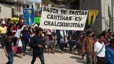 Indígenas mayas tzotziles protestan contra el narcotráfico en Chiapas
