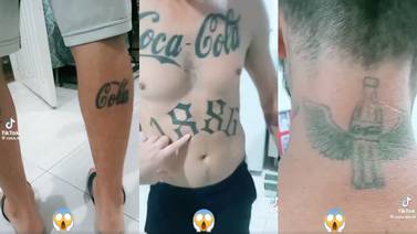 Brasileño enloquece las redes sociales al mostrar los diversos tatuajes que se hizo de Coca-Cola