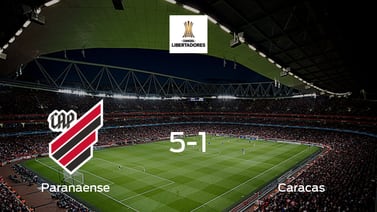 Athletico Paranaense consigue la victoria ante Caracas con una amplia goleada 
(5-1)