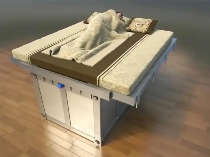 Una innovadora cama que ofrece protección en caso de terremotos 