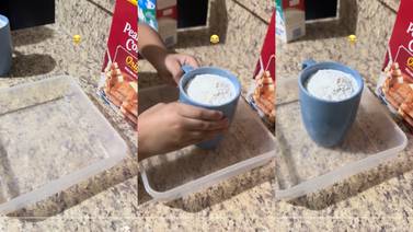 VIRAL: mamá le pide a su hijo que pusiera una taza de harina en un recipiente, y el niño la deja sin palabras al hacer esto