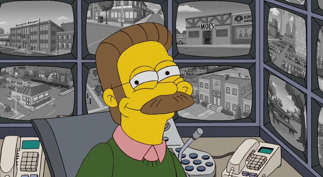 Ned Flanders de Los Simpson.