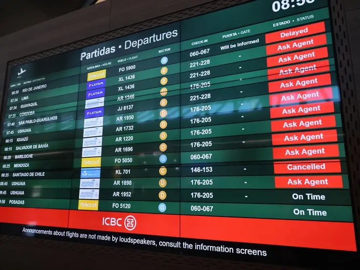 Huelga en sector aeronáutico de Argentina deja a miles de pasajeros varados