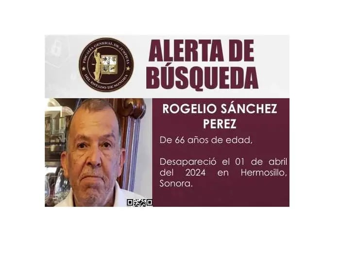 Buscan a Rogelio Sánchez, desapareció en Hermosillo