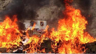 Incinera FGR y Sedena más de 10 toneladas de droga en Tijuana 