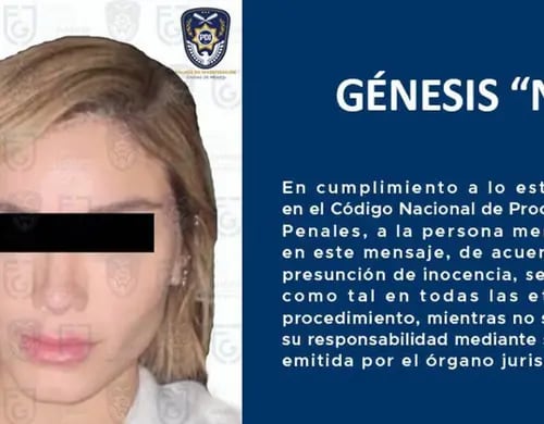 Informe de la Fiscalía de la Ciudad de México sobre la detención de Aleska Génesis.