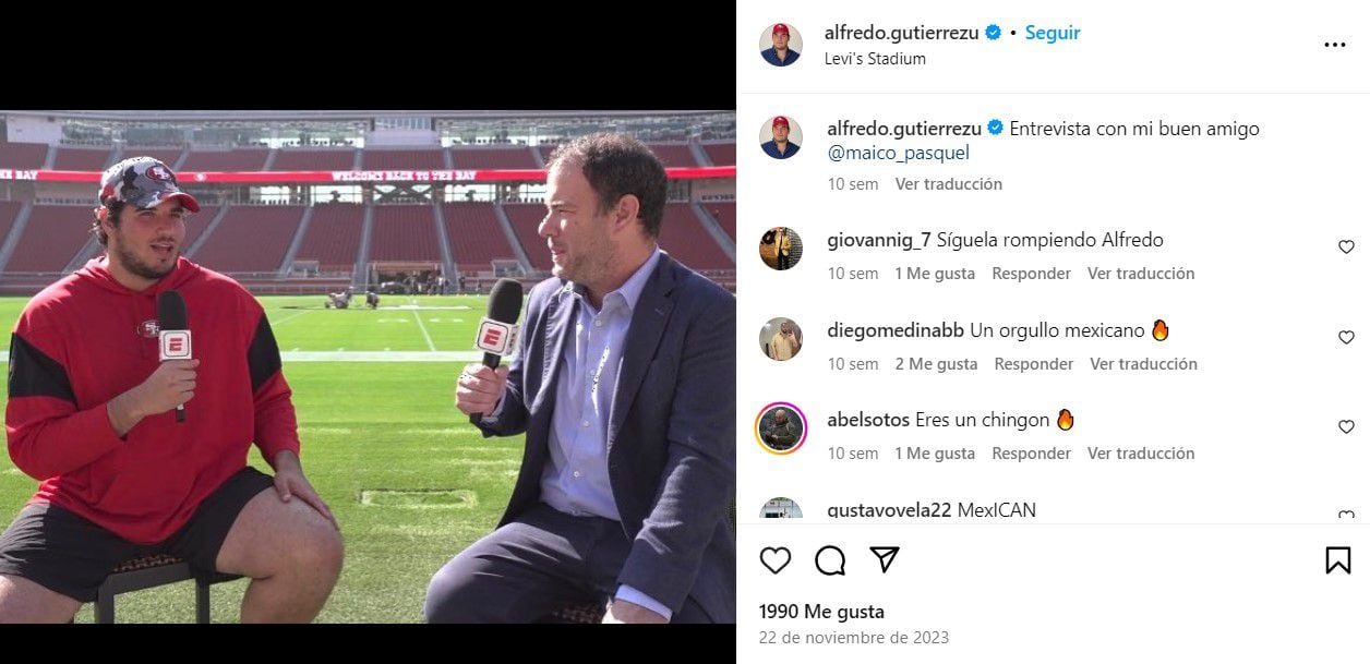 Alberto Gutiérrez entrevistado por ESPN.