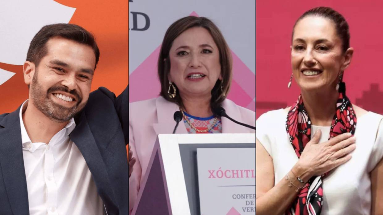 En su primer mes de campaña, Claudia Sheinbaum lidera en gastos con 86.7 millones de pesos, seguida por Jorge Álvarez Máynez y Xóchitl Gálvez. Foto: Especial