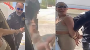 VIDEO: Arrestan por la fuerza a cantante latina en Florida por circular con placas ‘diplomáticas’ falsas