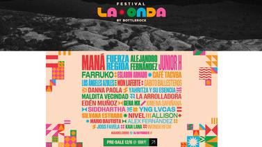 Regional, pop, rock y reggaetón se unirán en el Festival La Onda en 2024
