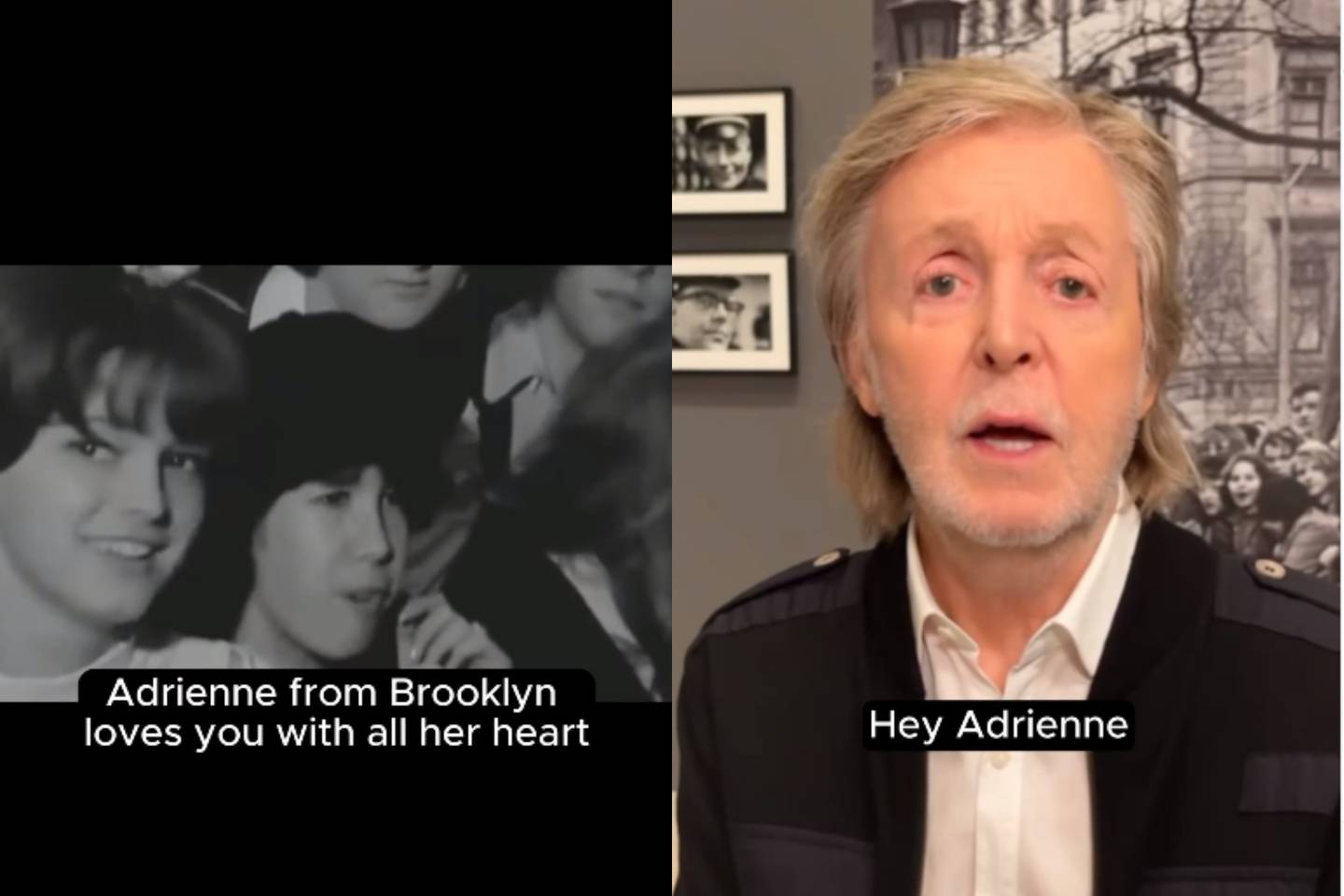 McCartney, ahora con 81 años, la invita a la fan a su exposición de arte a través de un video/Foto: Tiktok