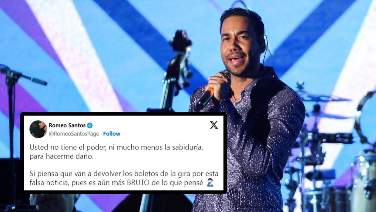 A través de redes sociales, el cantante Romeo Santos desmiente rumores sobre su salud tras ser hospitalizado por un presunto infarto. Foto: Especial