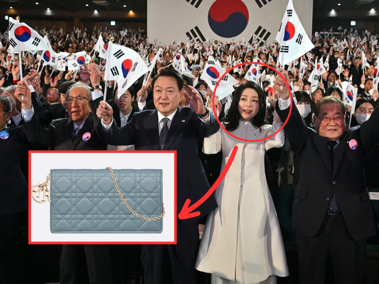 La primera dama de Corea del Sur desató gran controversia política al aceptar un bolso Dior. | Fotos: Reuters y Dior