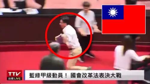 Taiwán: Diputado roba proyecto de reforma y sale corriendo para que no se apruebe