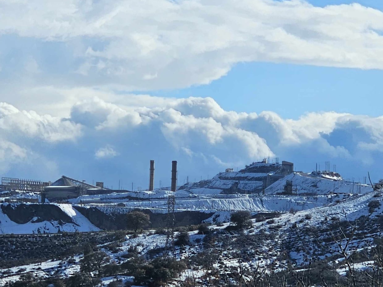 Fotografía GH tomada durante nevada en Cananea el pasado mes de febrero.