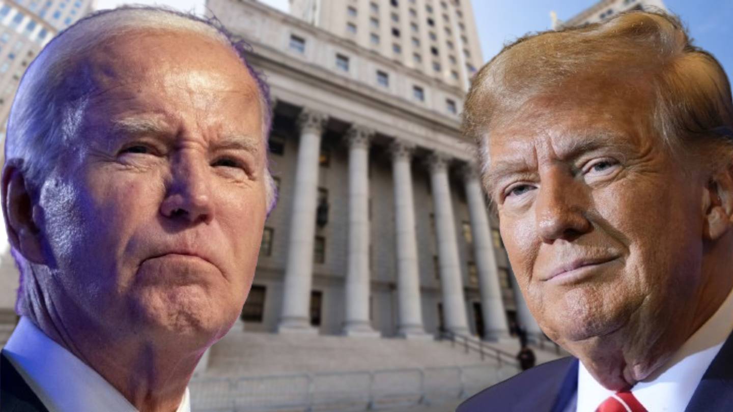 Donald Trump quiere enfrentar a Joe Biden frente al tribunal de Nueva York en un debate. | AP