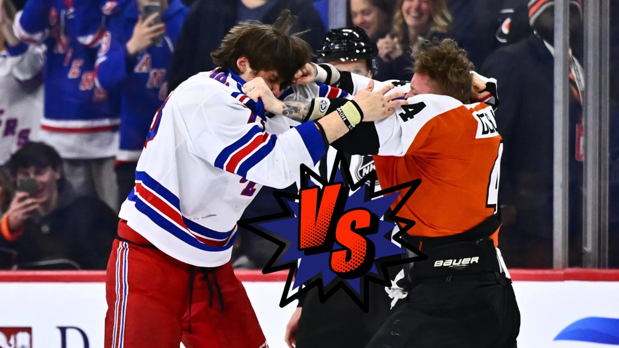 VIDEO: Matt Rempe se pelea a golpes con Nicolas Deslauriers en pleno partido de los Rangers vs. Flyers