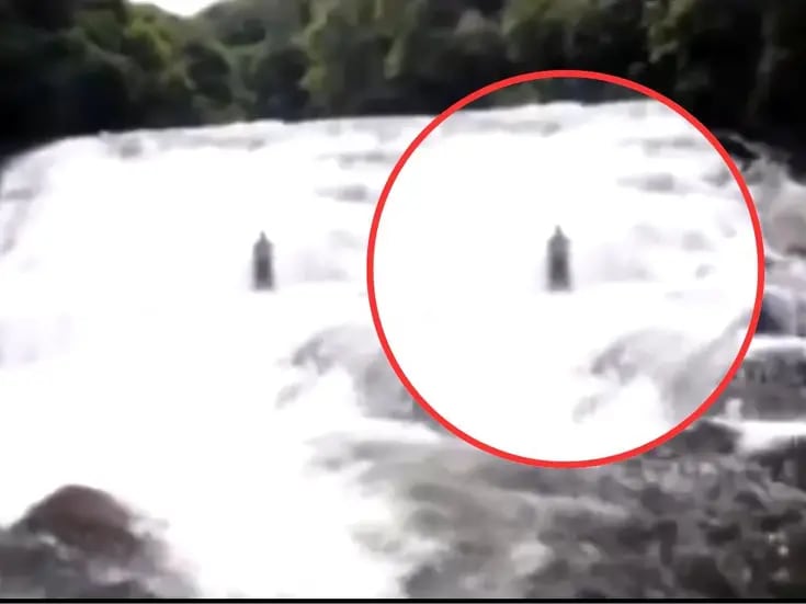 VIDEO de extraño ser en cascadas de Brasil causa sensación en redes