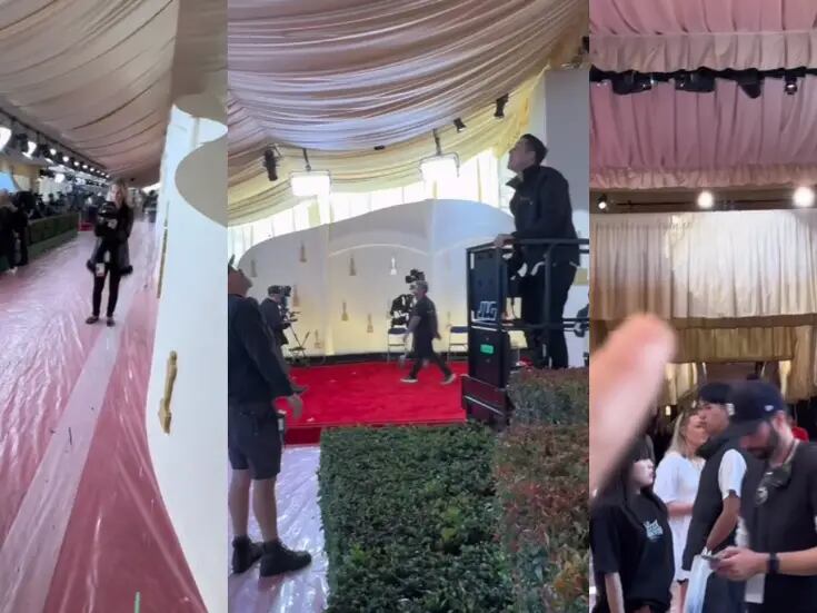 ¿Cómo se ve la alfombra roja de los Premios Oscar antes del evento?