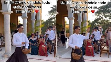 Emilio Osorio desata controversia por su vestimenta en la boda de su hermano