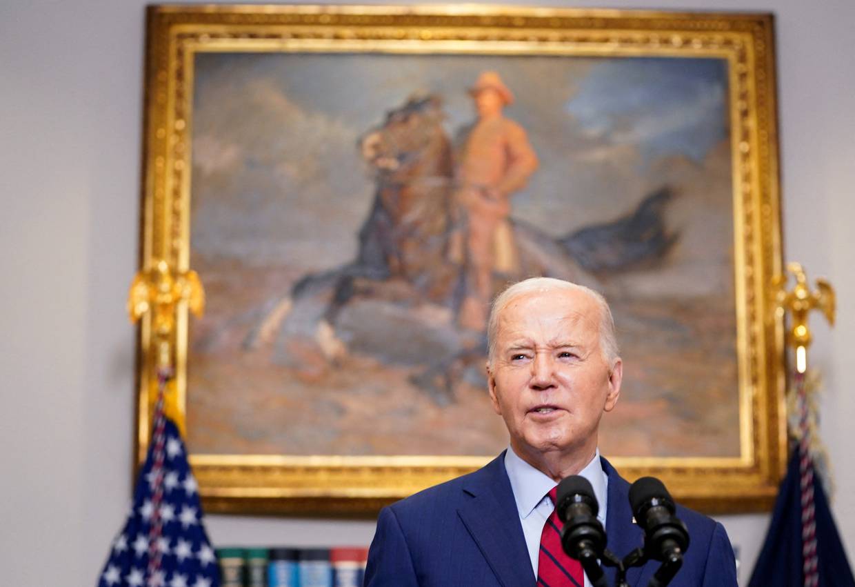 Foto del jueves del Presidente de EEUU Joe Biden hablando en la Casa Blanca May 2, 2024. REUTERS/Nathan Howard
