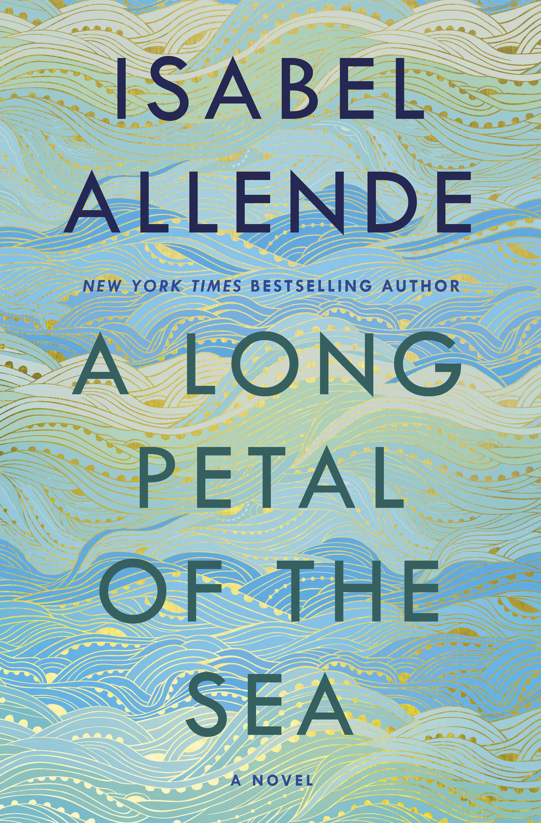 En esta imagen difundida por Random House, la portada del libro de Isabel Allende "Largo pétalo de mar" en su edición inglesa. (Random House vía AP)