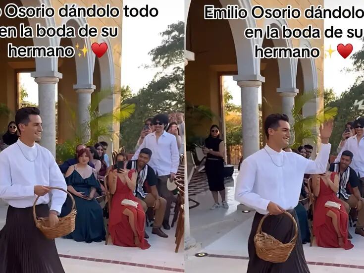 Emilio Osorio desata controversia por su vestimenta en la boda de su hermano