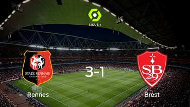  Stade Rennes se queda con los tres puntos frente a Brest (3-1)