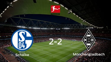 Schalke 04 y Borussia Mönchengladbach reparten los puntos tras empatar a dos