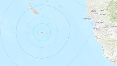 Se registra sismo de 4.5 grados al Oeste de Rosarito