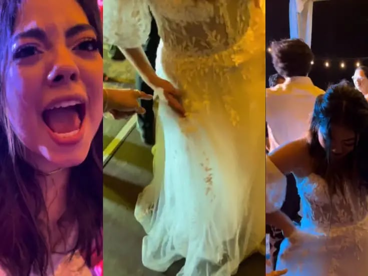 VIDEO: en una boda, estas jóvenes quedan impactadas al ver que el vestido de la novia tiene bolsillos