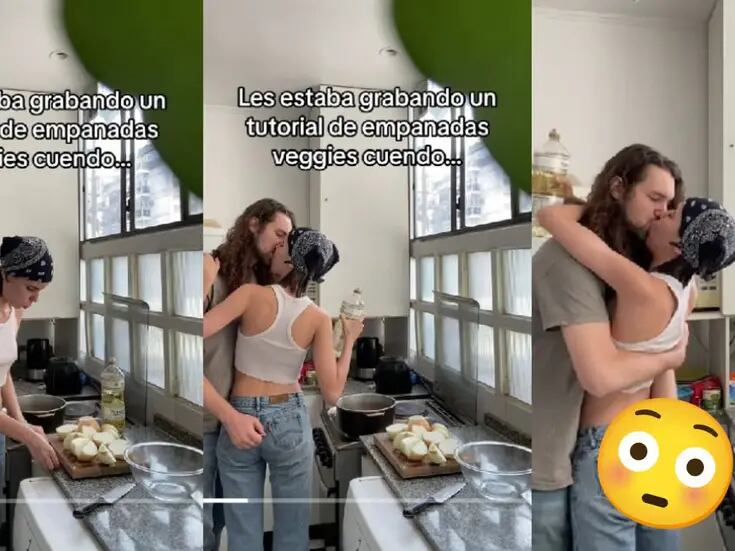 VIDEO: joven grababa tutorial de cocina y a su novio “se le pasa la mano” frente a la cámara
