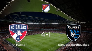 Victoria para FC Dallas tras golear 4-1 a San Jose Earthquakes