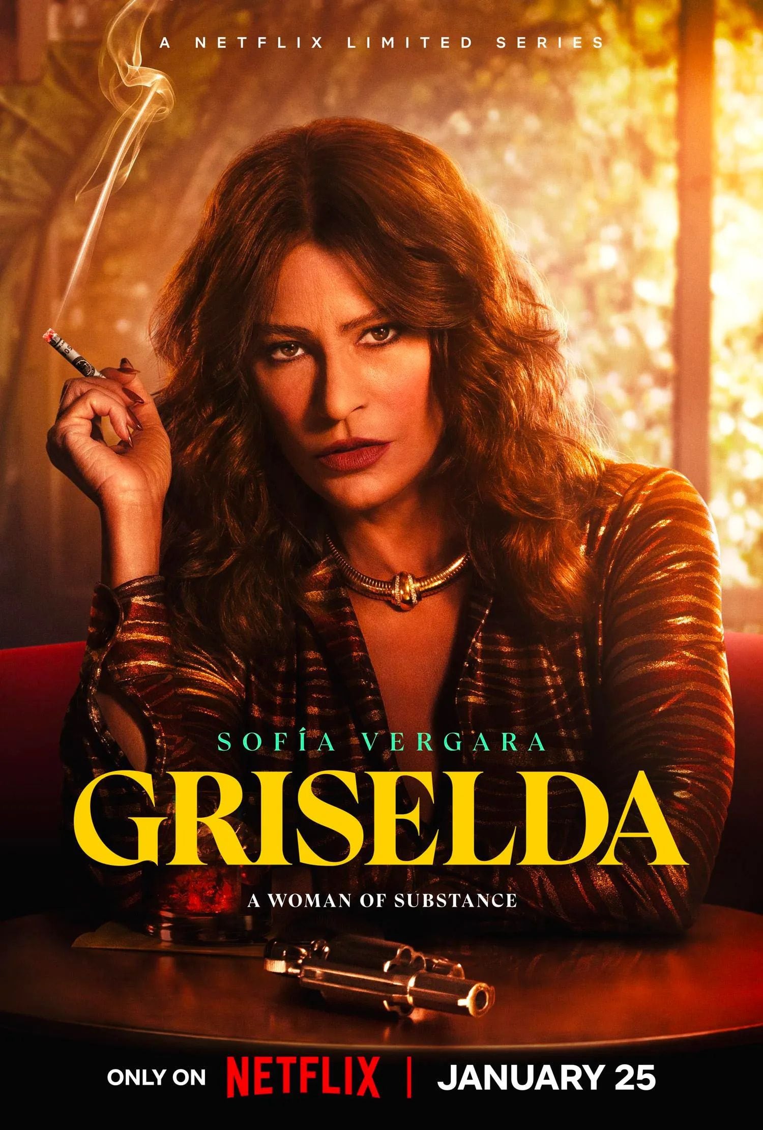 La serie, titulada ‘Griselda’, se estrenará en Netflix el 25 de enero de 2024.