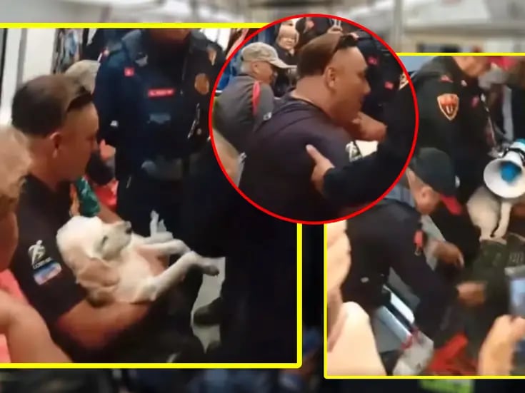 VIDEO: Desalojan a hombre con perro herido en Metro CDMX