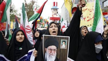 Irán bajo protesta: "Consideramos que el principal culpable de estos crímenes (en Gaza) es Estados Unidos”
