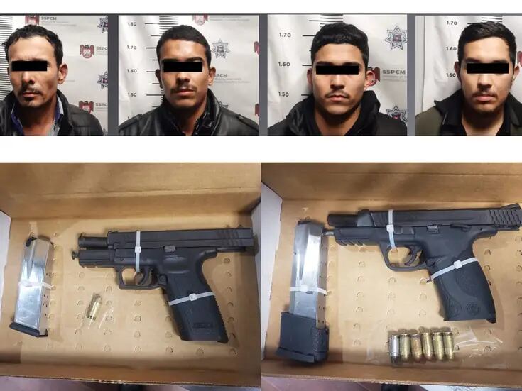 Capturan a cuatro hombres armados por disparar afuera de un domicilio en Tijuana