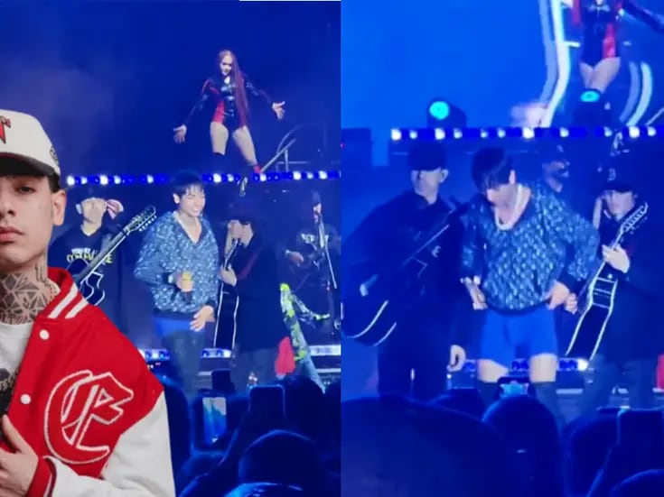 VIDEO: se le caen los pantalones a Natanael Cano en pleno concierto; ¡casi se le ve TODO!