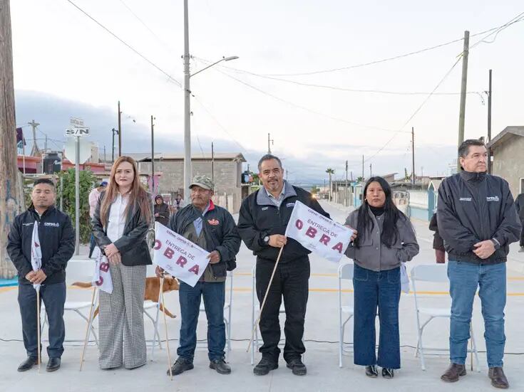 Inauguran obra de pavimentación en Lomas de San Ramón en San Quintín