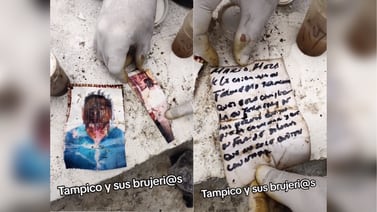 VIDEO: tiktoker encuentra un trabajo de brujería en el panteón de Tampico