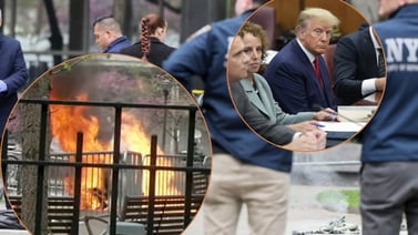 Hombre se prende fuego afuera del Tribunal donde Donald Trump enfrenta su juicio