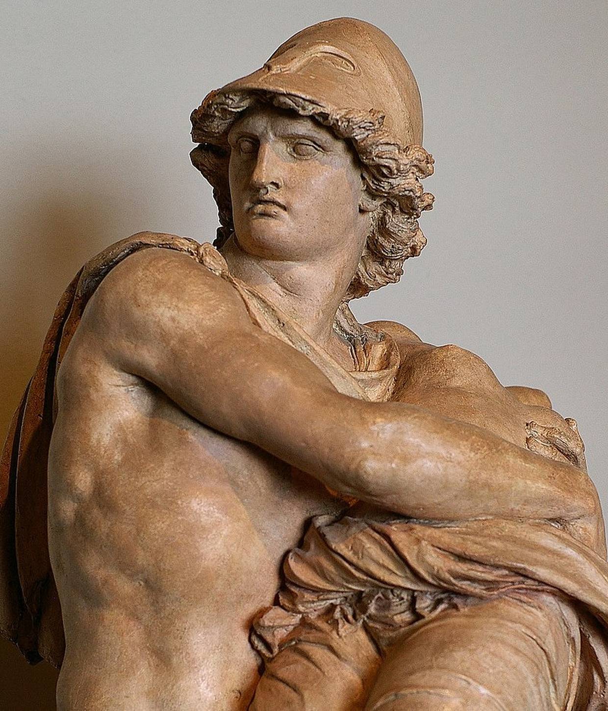 En la mitología griega Ares, hijo de Zeus y Hera, es el dios olímpico de la guerra.