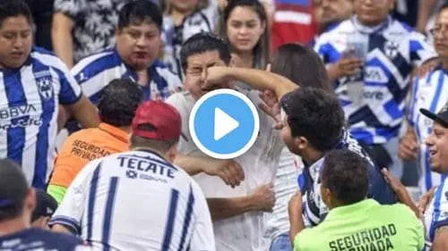 VIDEO: Otra vez violencia entre aficionados en el estadio de Rayados de Monterrey