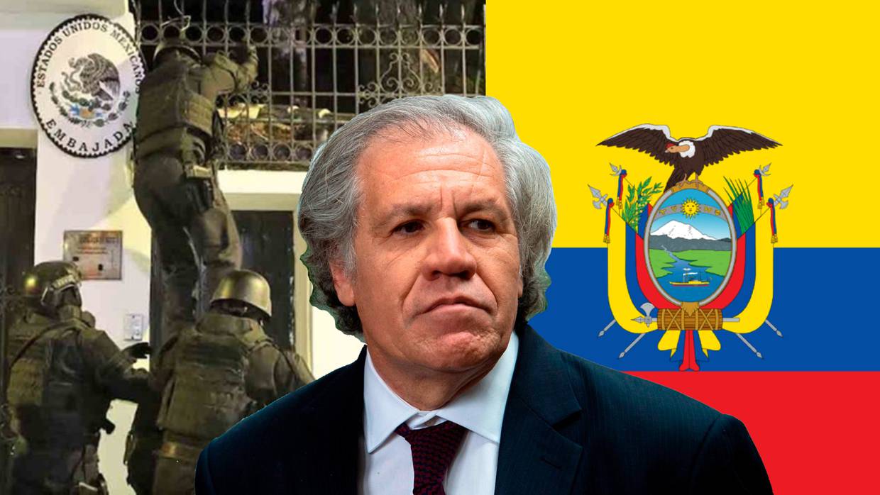 El secretario general de la OEA, Luis Almagro, pide diálogo entre México y Ecuador tras la ruptura de relaciones diplomáticas debido a la detención del exvicepresidente ecuatoriano Jorge Glas en la embajada mexicana en Quito. Foto: Especial