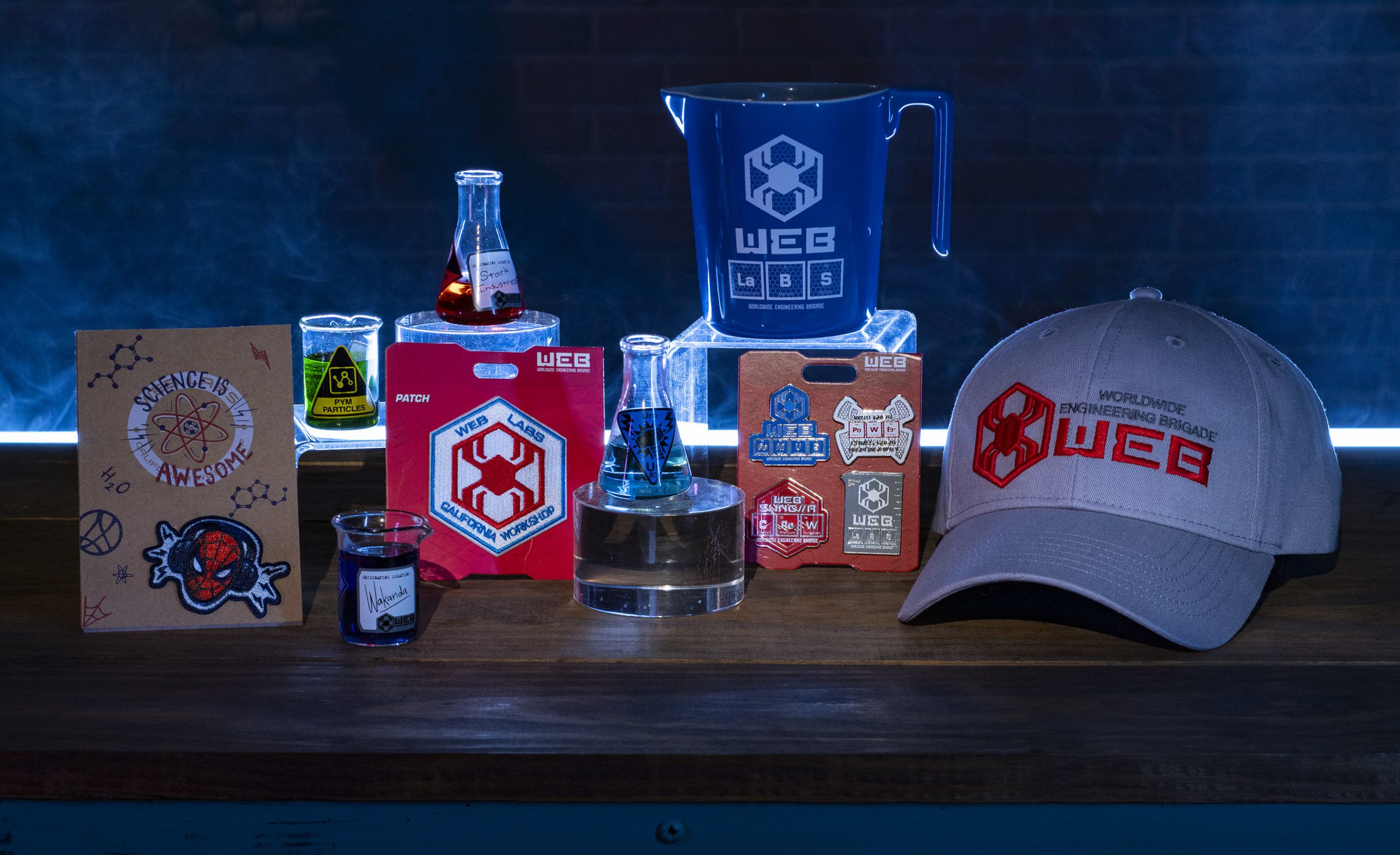 In Avengers Campus at Disney California Adventure Park in Anaheim, California, guests can commemorate their successful recruitment with a variety of household and novelty items including beaker-inspired mugs, toothpick holders, notepads, trading pins and patches. (David Roark/Disneyland Resort)