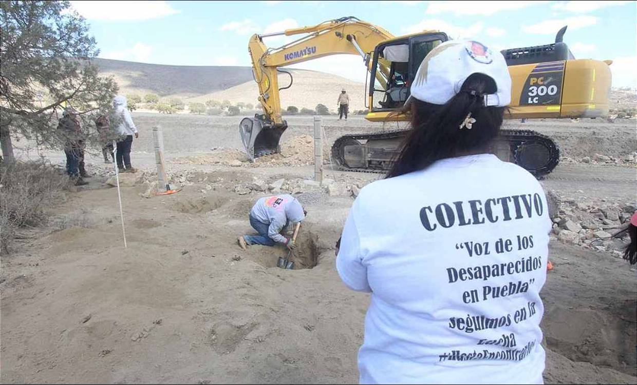 Colectivo ubica fosa clandestina en Puebla. // Foto: Especial/El Universal