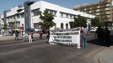 Protestas Hermosillo: Concesionarios del Transporte Público cerraron las calles Pino Suárez y Rosales 