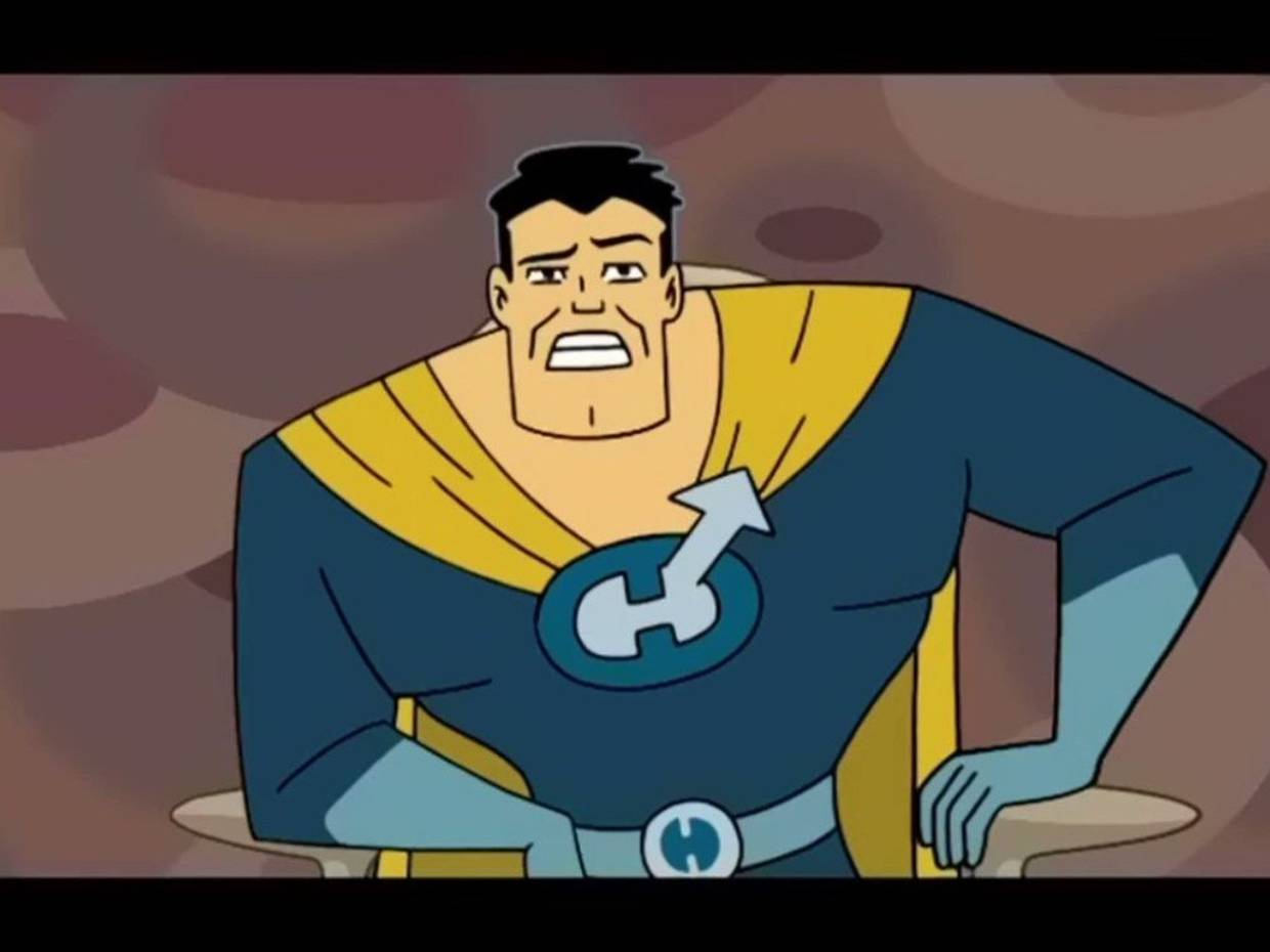 Capitanazo es una parodia de Superman el hace todo lo contrario a un superhéroe.